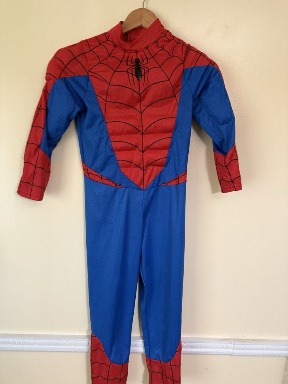 Disney Padded Spider Man Kid Costume featuring Emblem Size 7/8